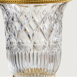Diamond cut crystal vasetop shot