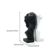 Dimension marked classical bust bookend set