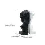Dimension marked classical bust bookend set