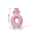 Dimension marked donut shape clay flower vase