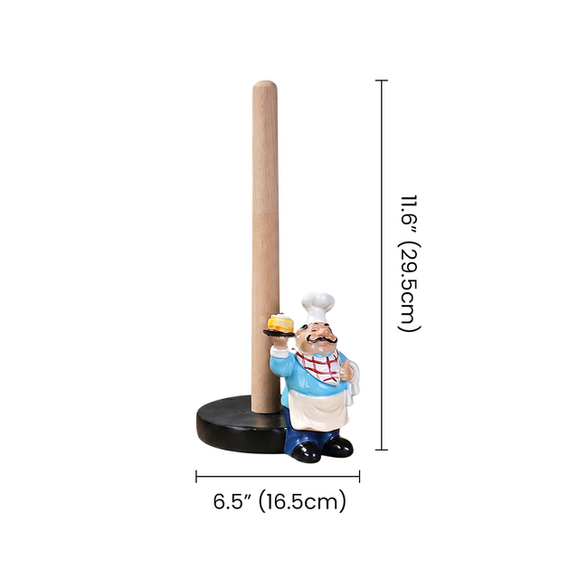 Dimension marked kitchen paper stand