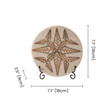 Dimension marked leaf pattern stone decor plate