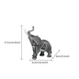 Dimension marked textured elephant statue