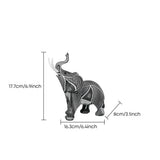Dimension marked textured elephant statue