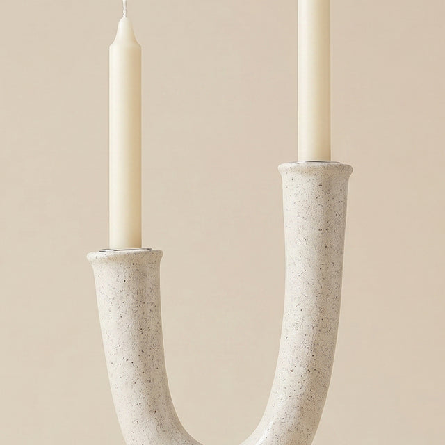 Dual Candle Sockets Close Up View