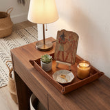 Egyptian Relief On Leather Tray