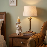 Elephant Candle Holder On Bedside Table