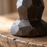 Faceted Base Wood Texture Close Up