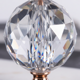 Faceted crystal ball closeup

