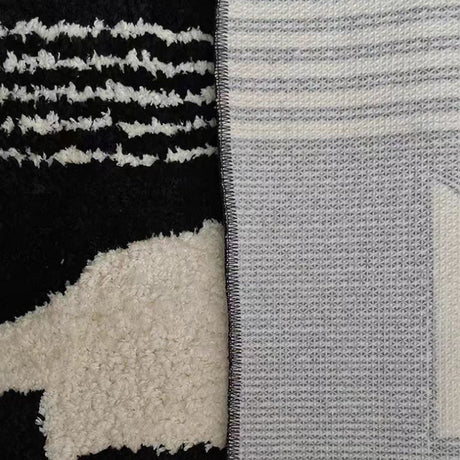 Flocked Velvet Rug Foldable Machine Washable Carpet Details 1 090431