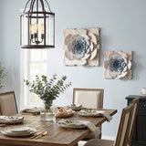 Flower sculpture wall dining area

