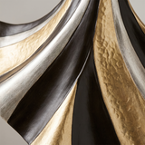 Abstract Dancer Sculpture – Black & Gold Metal Dancing Figure Statue for Console Table, Mantel & Modern Home Decor