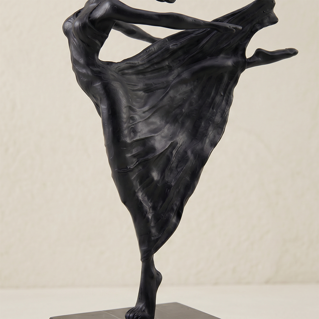 Flowing skirt dance statue detail shot