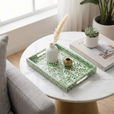 Foliage tray on round living room side table