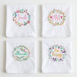 Four styles embroidered napkins

