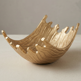Front view rregular gilded decor dish
