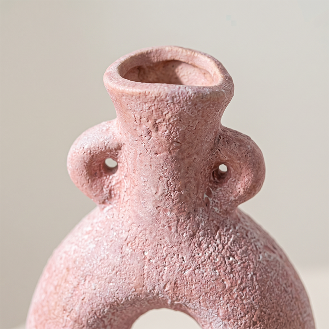 Front view two ear ring pot detail