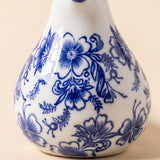 Full body blue flower bird sculpture