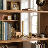 Ginkgo Candle Holder On Bookshelf