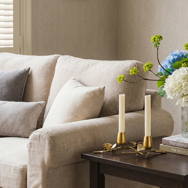 Ginkgo Candle Holder On Side Table