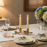 Ginkgo Candle Holder With Hydrangea