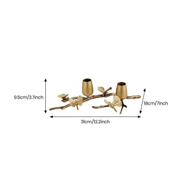 Ginkgo Candle Holder With Size Markings