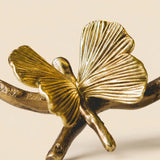 Ginkgo Leaf And Branch Close Up Detail