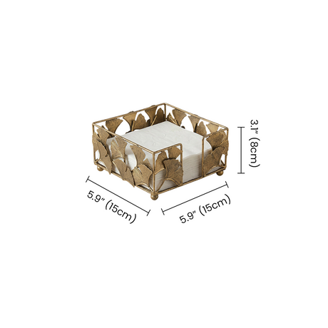 Ginkgo Napkin Holder With Size Markings