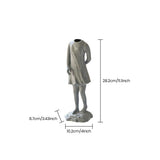 Ceramic Human Figure Vase — Headless Body Sculpture Flower Vase for Shelf, Desk & Eclectic Home Décor