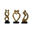 Gold Abstract Couple Sculpture Set