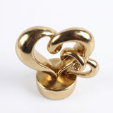 Gold Abstract Heart Sculpture Detail