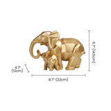 Gold Elephant Sculpture With Size Markings