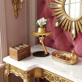 Gold Face Vase On Vanity Table