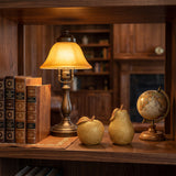 Gold Fruit Set On Classic Bookshelf