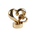 Gold Intertwined Heart Resin Sculpture