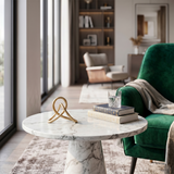 Gold Abstract Knot Statue – Modern Minimalist Tabletop Art Décor, Resin Sculpture for Shelf, Coffee Table & Console | Unique Housewarming Gift, 7.1" Wide