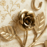 Gold Metal Rose Close Up Detail