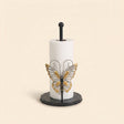 Gold Silver Butterfly Metal Paper Towel Holder