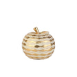 Gold White Wavy Apple Resin Sculpture