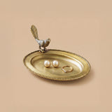 Golden bird ovaljewelry tray