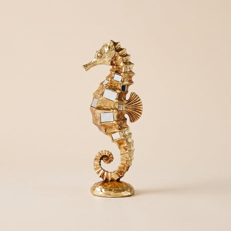 Golden seahorse ornament
