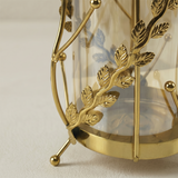 Golden vine glass vase detail shot