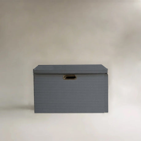 Gray Foldable PP Storage Bins Washable Organizer Box with Lid 0905262