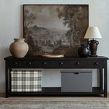 Gray Foldable PP Storage Bins Washable Organizer Box with Lid Under The Black Console Table 0905262