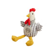 Grey Gingham Rooster Fabric Decor