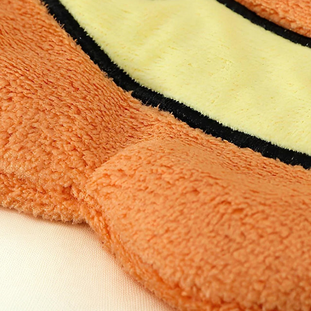 Halloween Cartoon Pumpkin Ghost Coral Velvet Hand Towel Details 1 