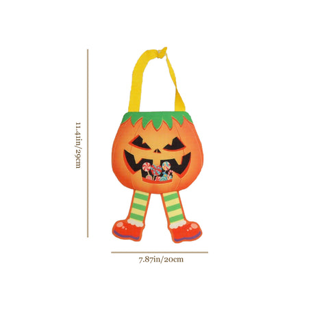 Halloween Creative Pumpkin Candy Treat Handbag Size Chart 080829