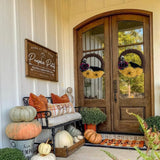 Halloween Rose Branches Crow Door Hanging Wreath On The Brown Door 080824