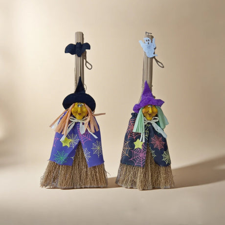 Halloween Witch Ornament Broom Shaped Decor Random Delivery 080809