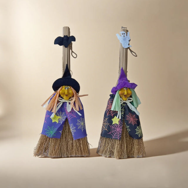 Halloween Witch Ornament Broom Shaped Decor Random Delivery 080809
